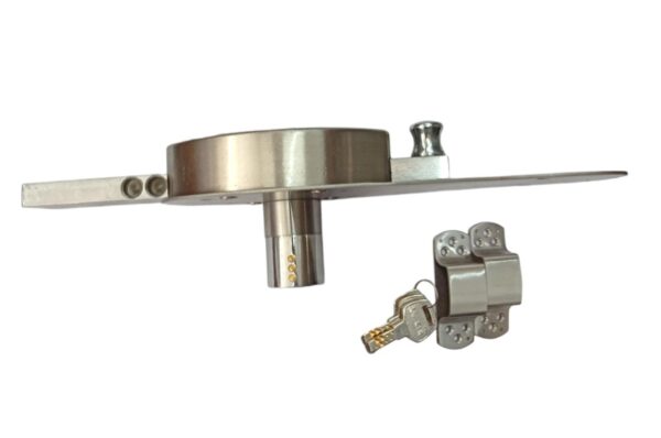 Oval Main Door Lock, 6 Turn Pin Cylindrical Inter Lock with 3 Ultra Brass Keys,C.P. S/S - Image 3