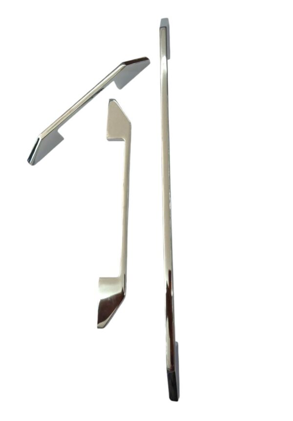 White Metal Cabinet Pull Handle | Silver Satin Finish | Office Wardrobe Furniture Kitchen Drawer Push Bar - Image 3