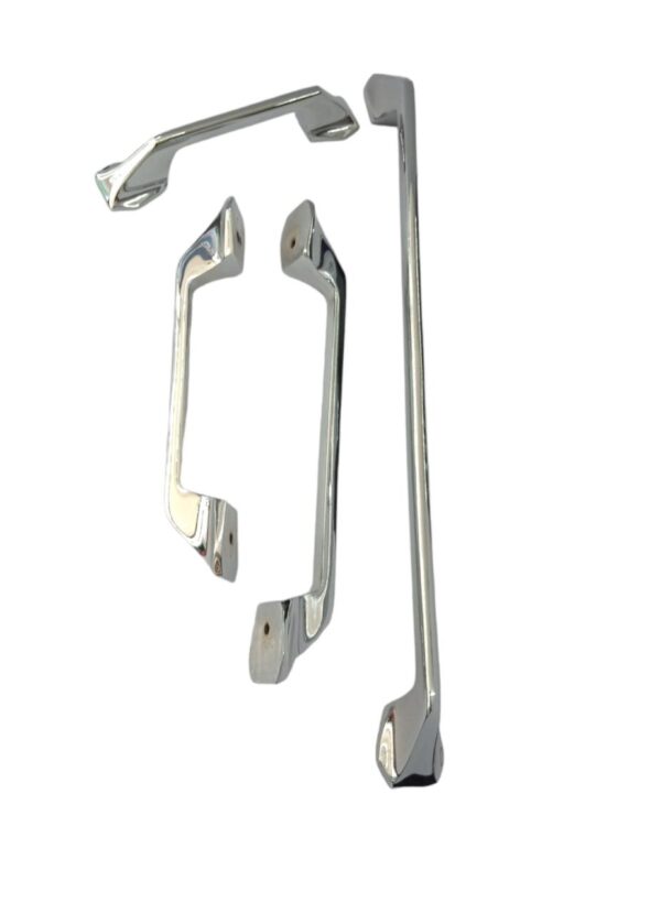 Zinc Cabinet Pull Handle | Silver Chrome Finish | Office Wardrobe Furniture Kitchen Drawer Push Bar - Image 2