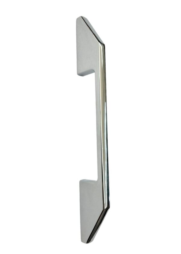 White Metal Cabinet Pull Handle | Silver Satin Finish | Office Wardrobe Furniture Kitchen Drawer Push Bar - Image 2