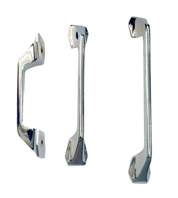 Zinc Cabinet Pull Handle | Silver Chrome Finish | Office Wardrobe Furniture Kitchen Drawer Push Bar