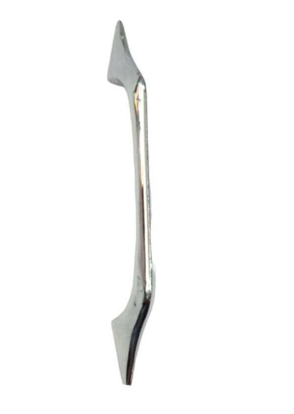 White Metal Cabinet Pull Handle | Silver Chrome Finish | Office Wardrobe Furniture Kitchen Drawer Push Bar - Image 2