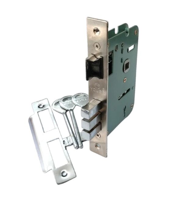 Heavy Duty Premium MS Mortice Door Lock Set | PlateMortice Set | Bullet Lock | Cylindrical Lock Knob Lock | 200mm Lock | Office And Hone Use - Image 2