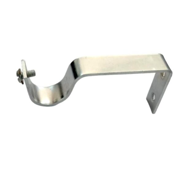 Stainless Steel Curtain Bracket Parda Holder with Support 1 Inch Rod Pocket| Door and Window Rod Support Fittings, Curtain Rod Holder