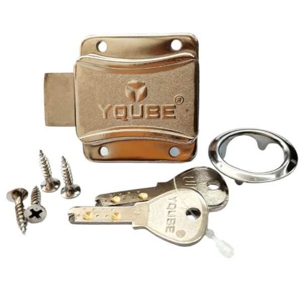 Premium Multipurpose Lock | Ultra Brass Wave Key | 18mm Cupboard ,Cabinet Lock with 2 Computerized Key - Image 2