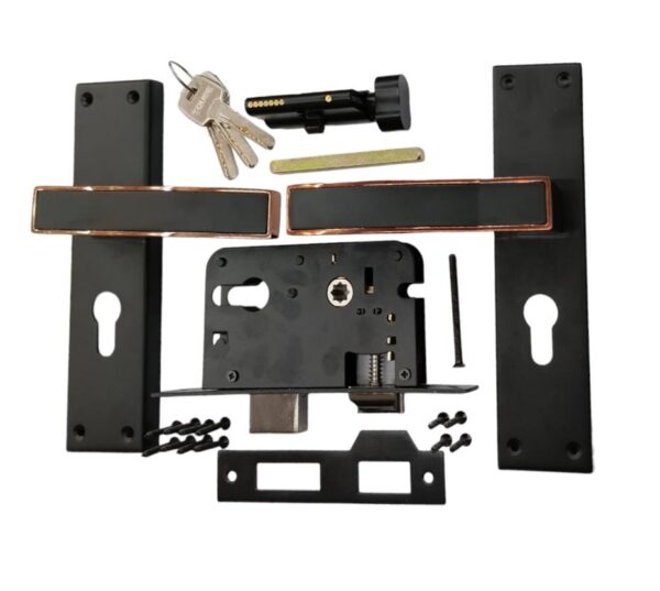 Heavy Duty Premium SS+ZINC Mortice Door Lock Set | Cylindrical Lock Knob Lock | 200mm Lock - Image 3