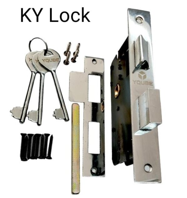 Premium SS+ZINC Mortice Door Lock Set | Cylindrical Lock Knob Lock | 200mm Lock - Image 6