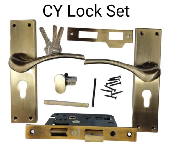 Heavy Duty Premium SS+ZINC Mortice Door Lock Set | Cylindrical Lock Knob Lock | 200mm Lock - Image 2