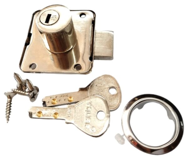 Premium Multipurpose Lock | Ultra Brass Wave Key | 18mm Cupboard ,Cabinet Lock with 2 Computerized Key - Image 3